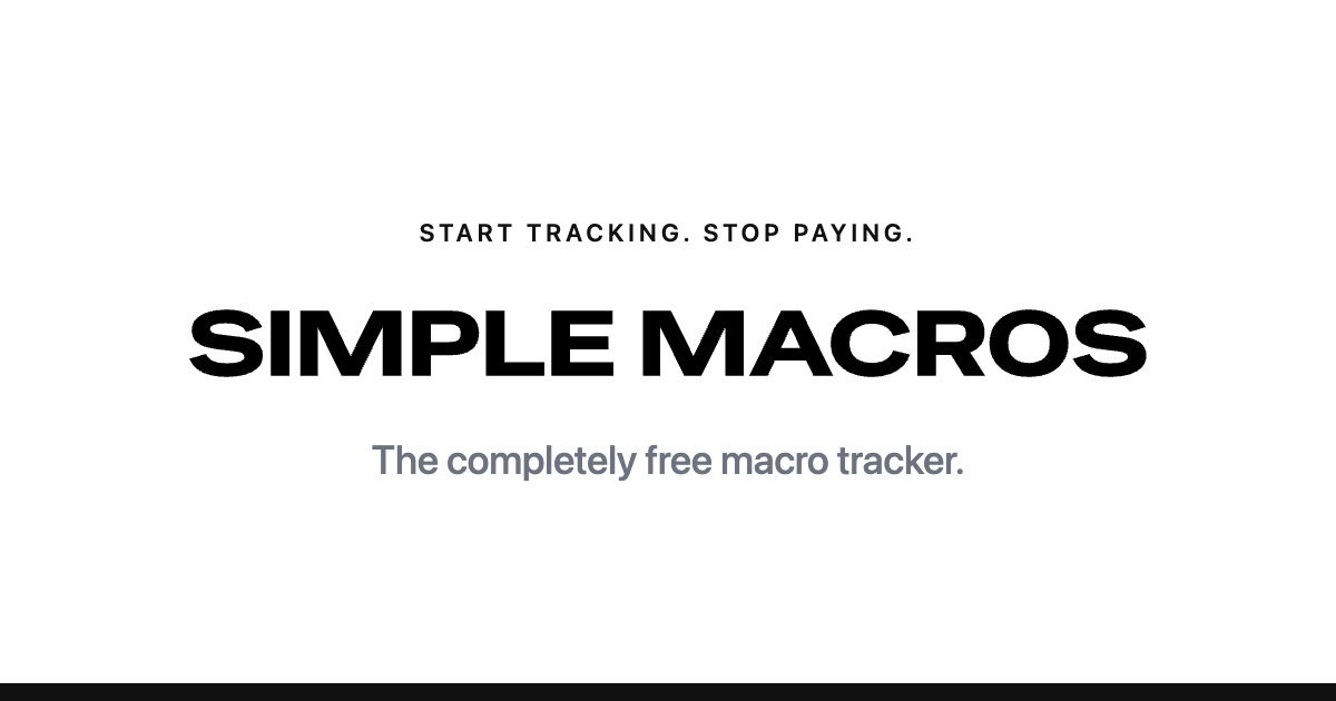 Simple Macros - The Simplest Macro Tracker